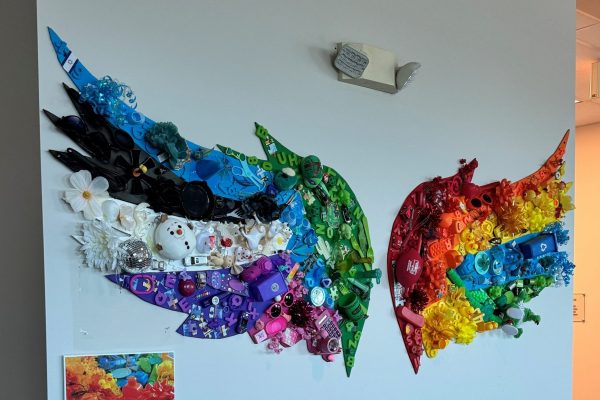 Wings of hope hanging in Margate JCC