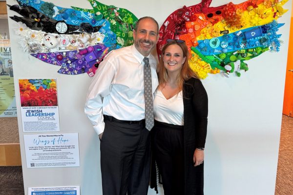 Board President, Jason Goldstein and Director of Philanthropy Erin Luurtsema with Wings of Hope in Margate JCC
